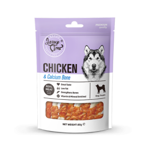 גרקי טיים -מזון מלא לכלבים – עוף עם עצם סידן – משקל 80 גרם