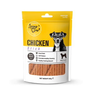 גרקי טיים-מזון מלא לכלבים -מקלות עוף -זמין במשקל כולל של 80 גרם