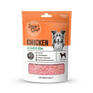 גרקי טיים -מזון מלא לכלבים-עוף עם דג סושי – במשקל כולל של 80 גרם