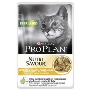 פרופלאן לחתול – מזון רטוב לתמיכה במערכת השתן לחתולים לאחר סירוס/עיקור בטעם עוף 85 גרם