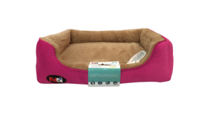 פטקס – מיטה אורטופדית לכלב בצבע ורוד במידה 75X60x8 ס”מ