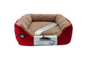 פטקס – מיטה אורטופדית לכלב בצבע אדום במידה 40x40x16 ס”מ